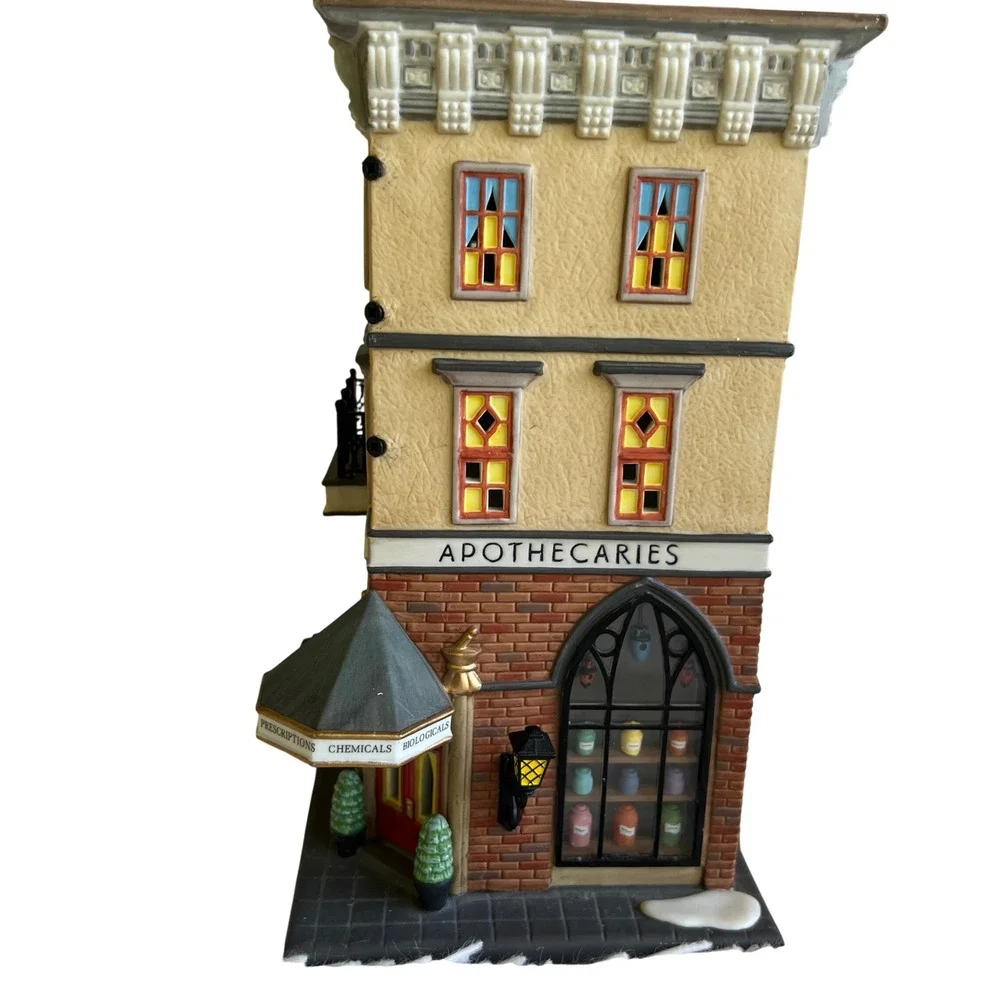 Department 56 Christmas in the City FOSTER PHARMACY 58916 Village Complete
